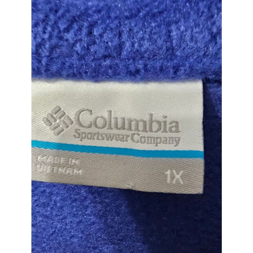 Columbia Blue Fleece Zip Up, Sz 1x, Like New! - Picture 3 of 3